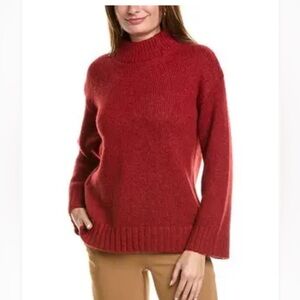 REBECCA TAYLOR alpaca blend mock neck oversized sweater size M